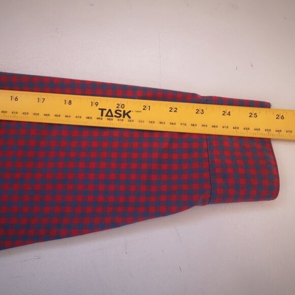 Denver Hayes Classic Fit Men's Red & Blue Checkered Casual Shirt - Picture 10 of 11